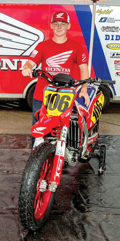 Hillsboro’s Chase Saathoff will add a few digits to his familiar number six as he races the number 106 Turner Racing Honda in the Progressive American Flat Track pro racing series next year.